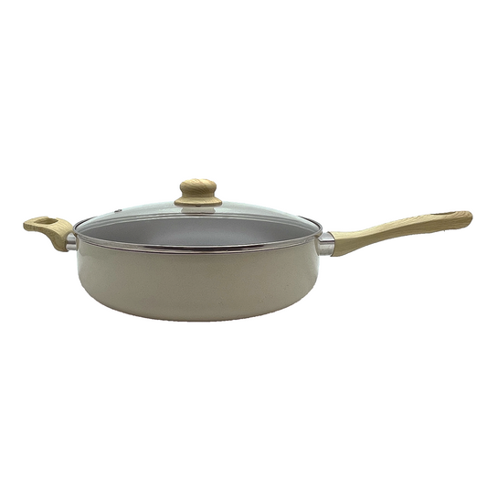 12 in. Saute Frying Pan with Faux Wood Handles