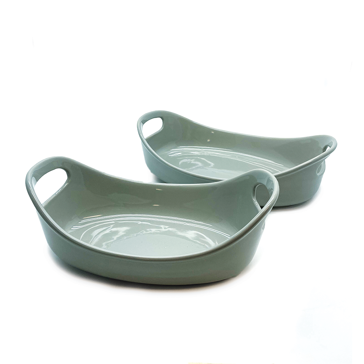 2 Pc. Ceramic Platter Set