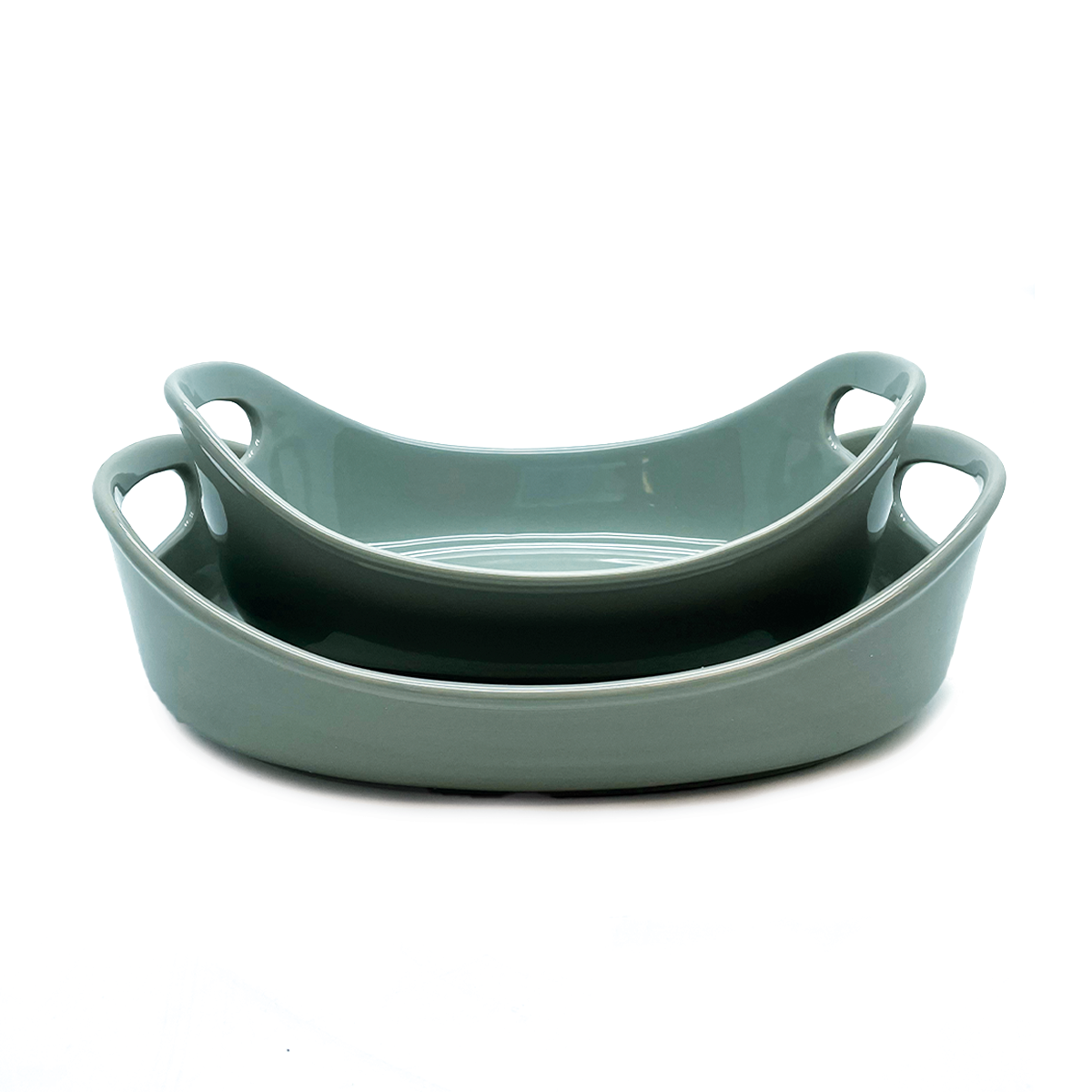 2 Pc. Ceramic Platter Set