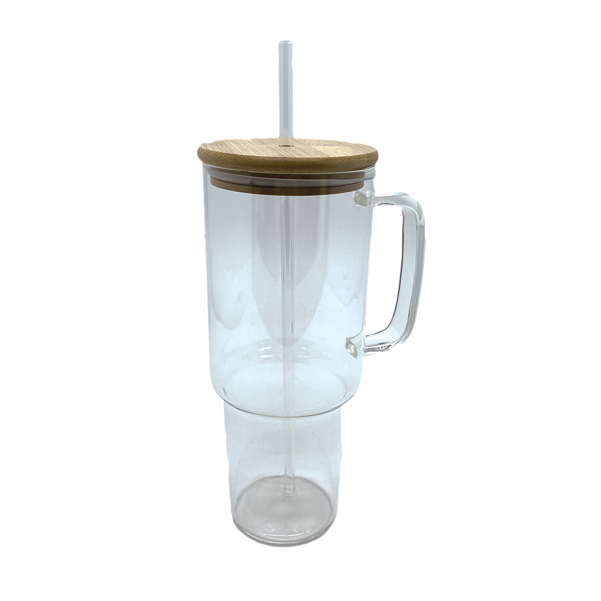 40 oz Glass Tumbler with Straw