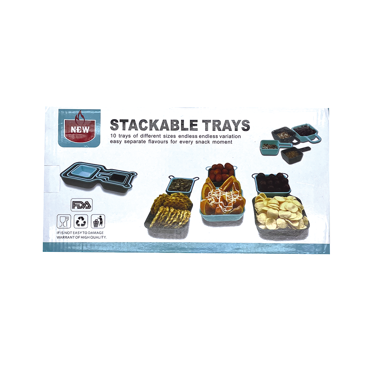 Stackable Snack Tray Set